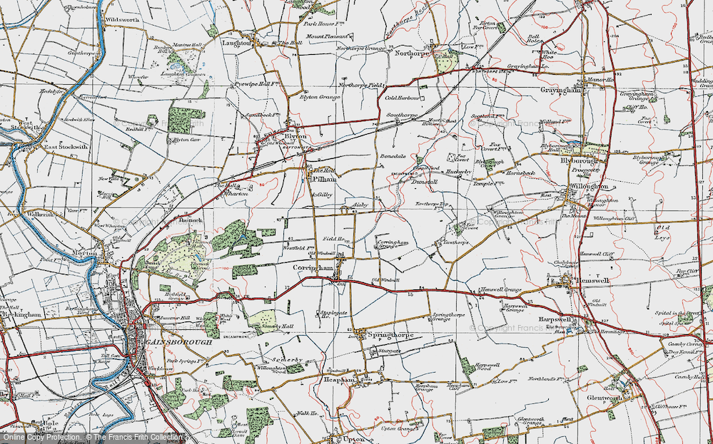 Old Map of Aisby, 1923 in 1923