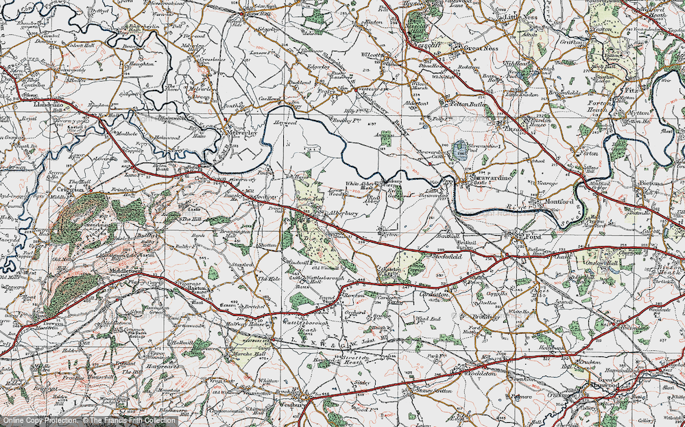 Old Map of Alberbury, 1921 in 1921