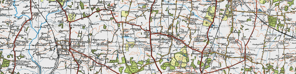 Old map of Albourne in 1920