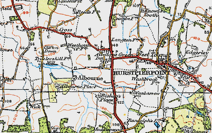 Old map of Albourne Green in 1920