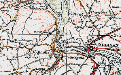 Old map of Tyhir in 1923