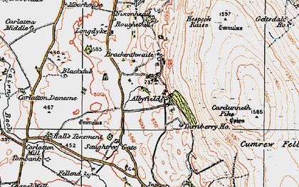 Old map of Albyfield in 1925