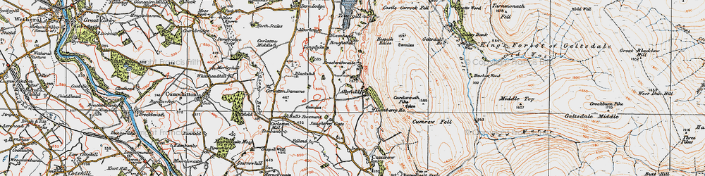 Old map of Albyfield in 1925