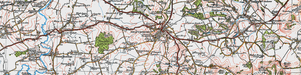 Old map of Alcester in 1919