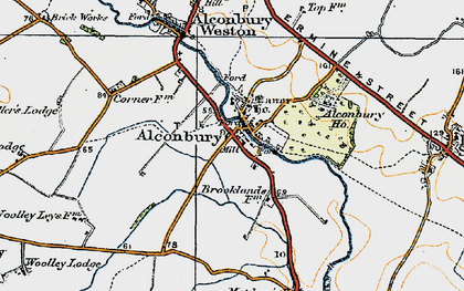 Old map of Alconbury in 1920