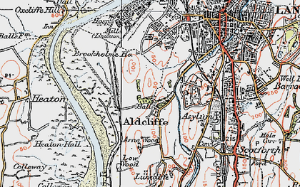 Old map of Aldcliffe in 1924