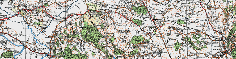 Old map of Alder's End in 1920