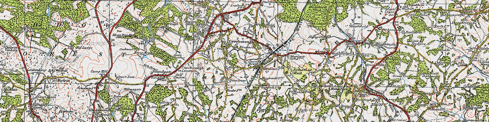 Old map of Alderbrook in 1920