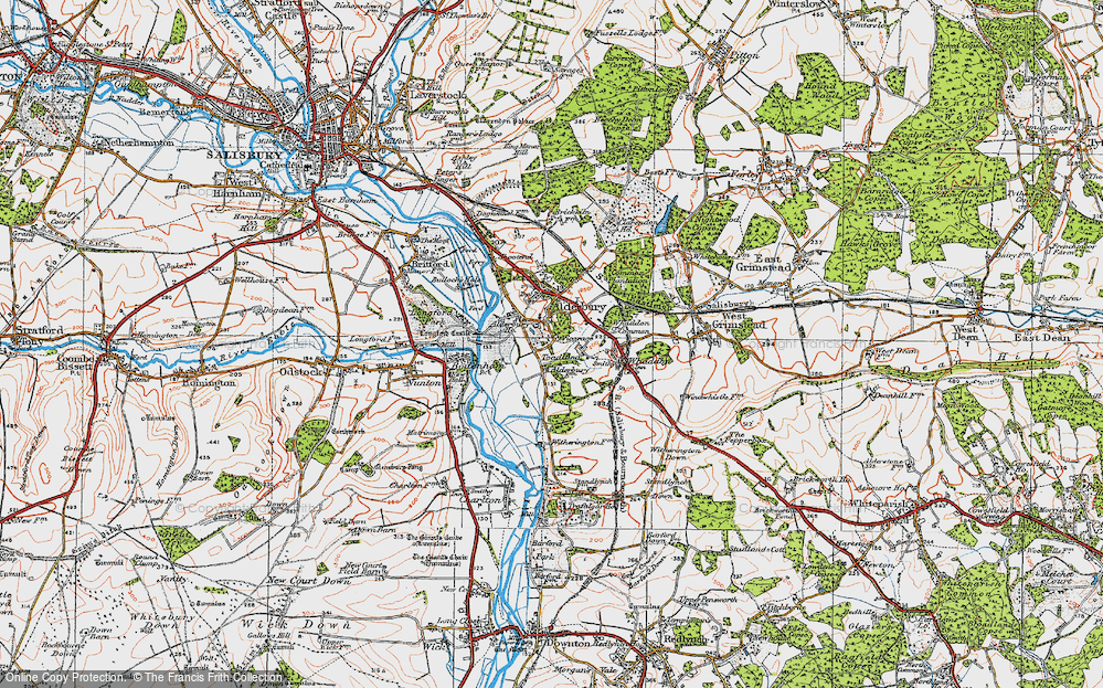 Old Map of Alderbury, 1919 in 1919