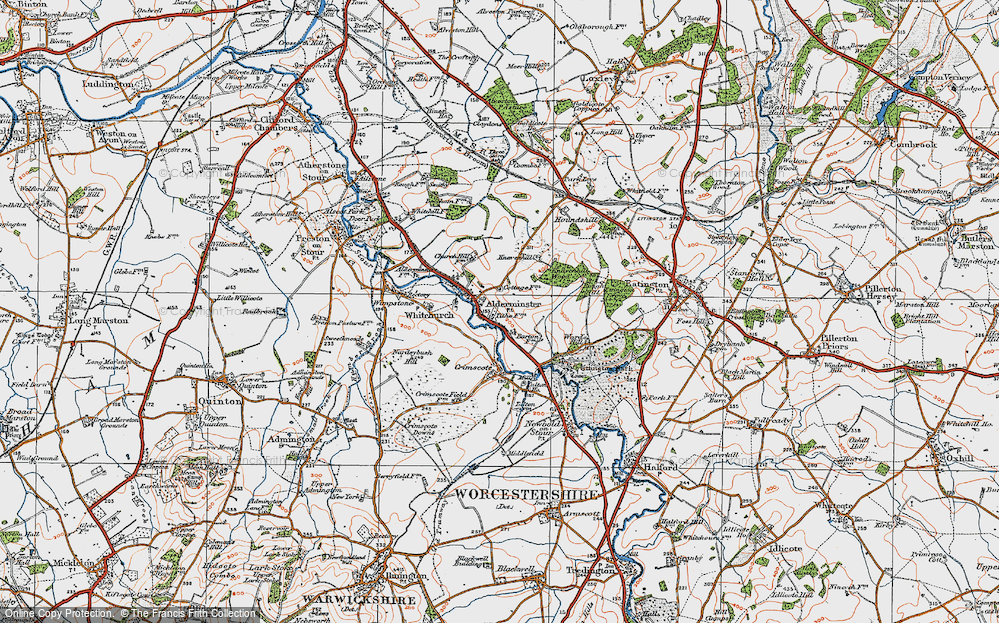 Old Map of Alderminster, 1919 in 1919