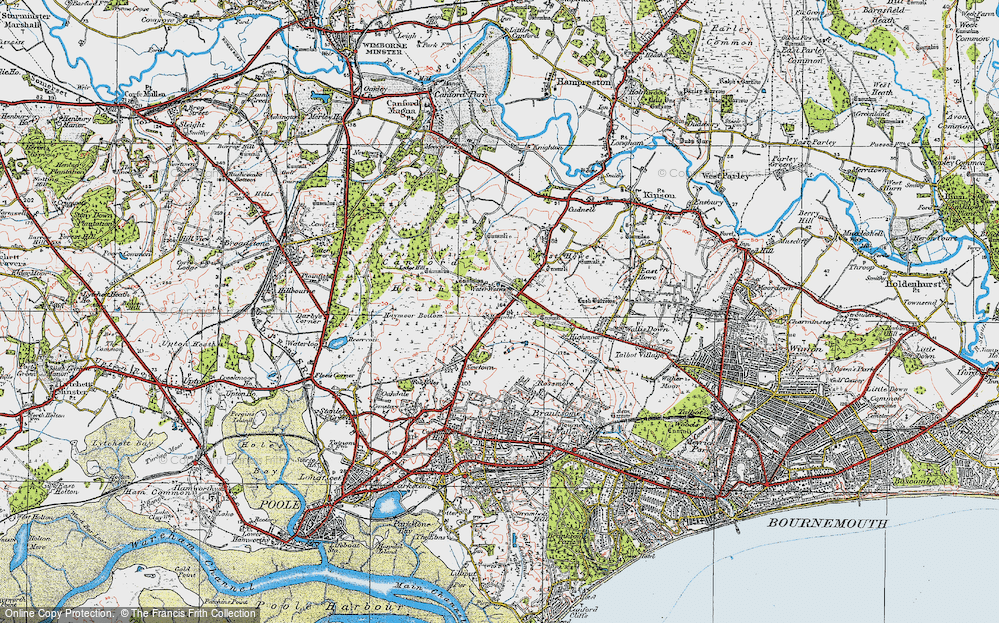 Old Map of Alderney, 1919 in 1919