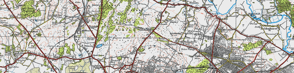 Old map of Alderney in 1919