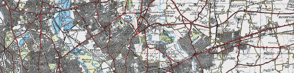 Old map of Aldersbrook in 1920