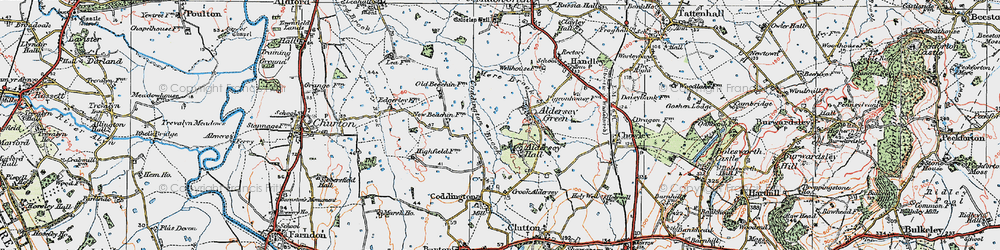 Old map of Aldersey Park in 1924