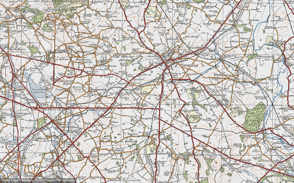Old Map of Aldershawe, 1921 in 1921