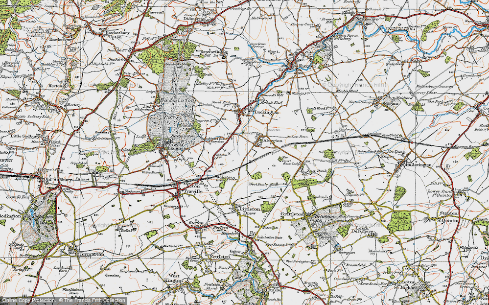 Old Map of Alderton, 1919 in 1919