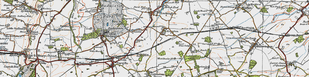 Old map of Giant's Cave (Long Barrow) in 1919