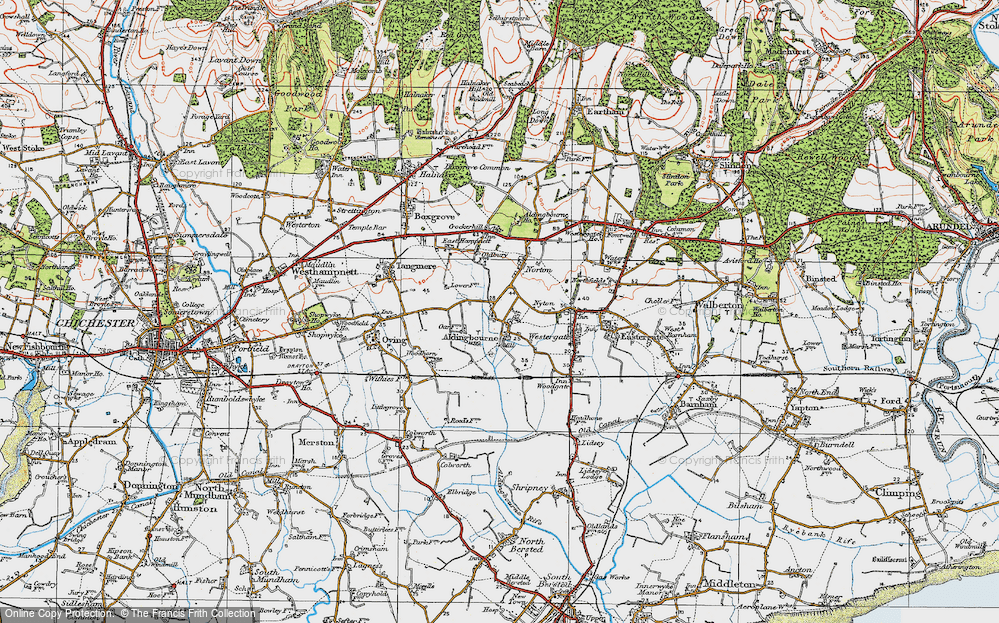 Old Map of Aldingbourne, 1920 in 1920