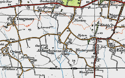 Old map of Aldingbourne in 1920
