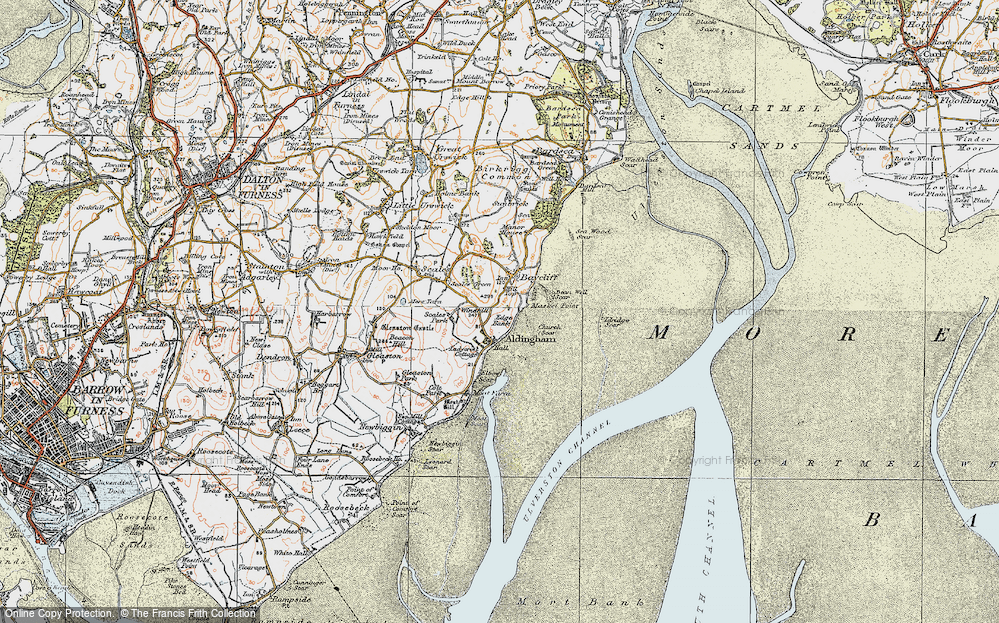 Old Map of Aldingham, 1924 in 1924