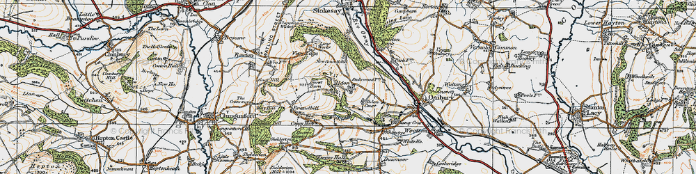 Old map of Aldon in 1920