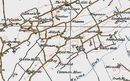 Old map of Aldoth in 1925
