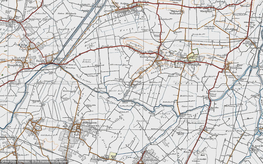Old Map of Aldreth, 1920 in 1920