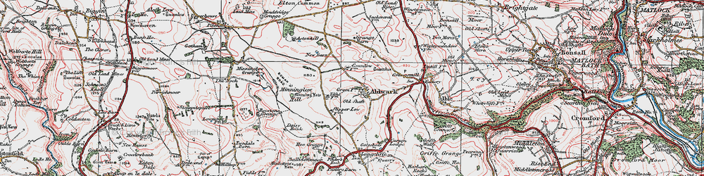 Old map of Aldwark in 1923