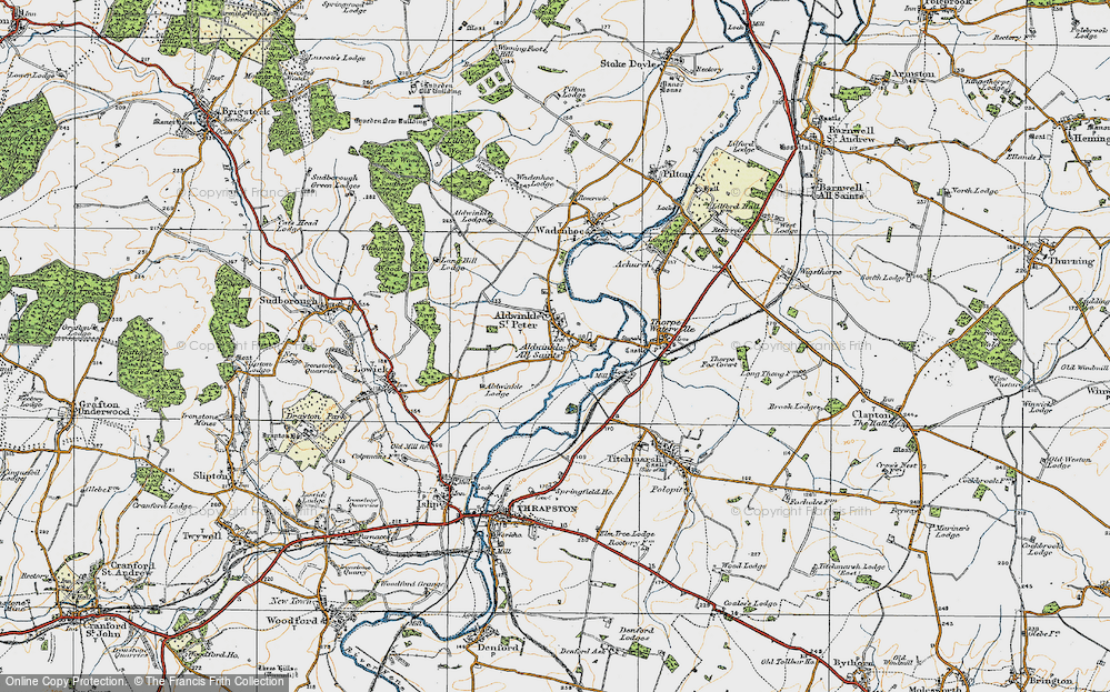 Old Map of Aldwincle, 1920 in 1920