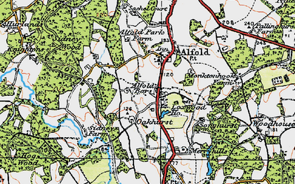 Old map of Alfold Bars in 1920