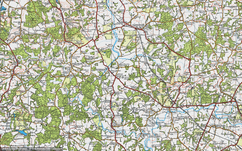 Old Map of Alfold Crossways, 1920 in 1920