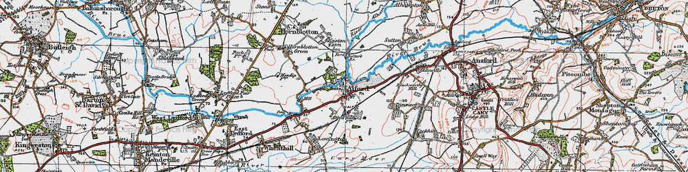 Old map of Alford in 1919