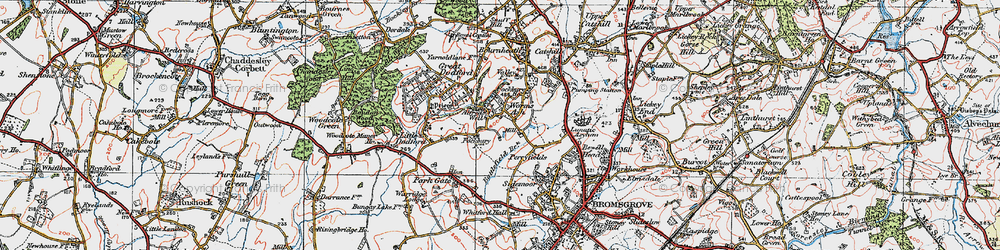 Old map of Alfred's Well in 1919