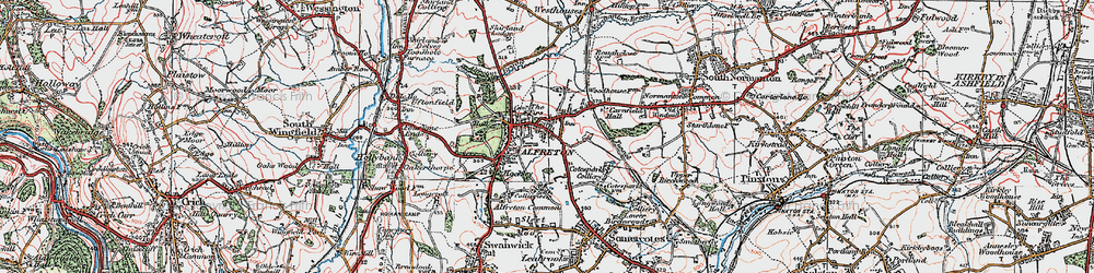 Old map of Alfreton in 1923