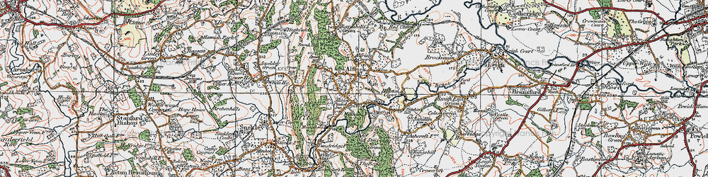 Old map of Alfrick Pound in 1920