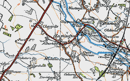 Old map of Alkerton in 1919