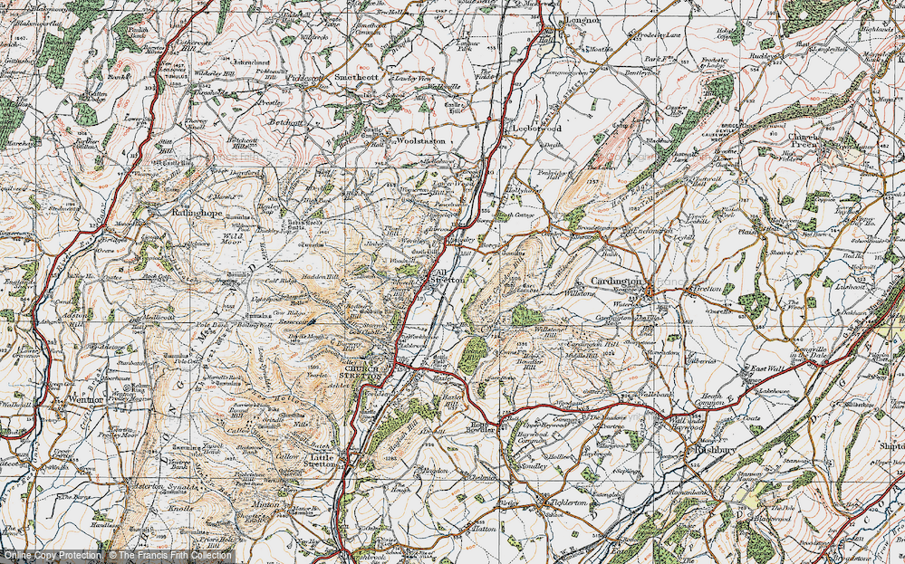 Old Map of All Stretton, 1921 in 1921