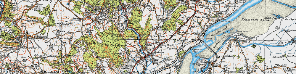 Old map of Allaston in 1919