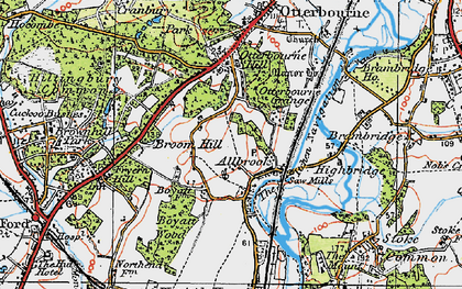 Old map of Allbrook in 1919