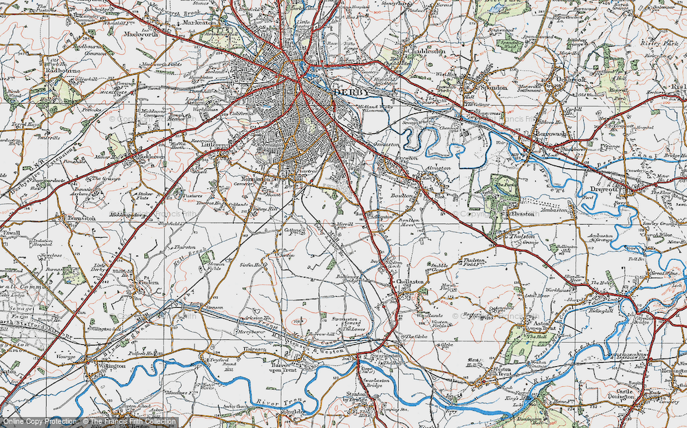 Old Map of Allenton, 1921 in 1921