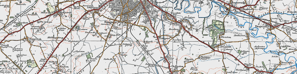 Old map of Allenton in 1921