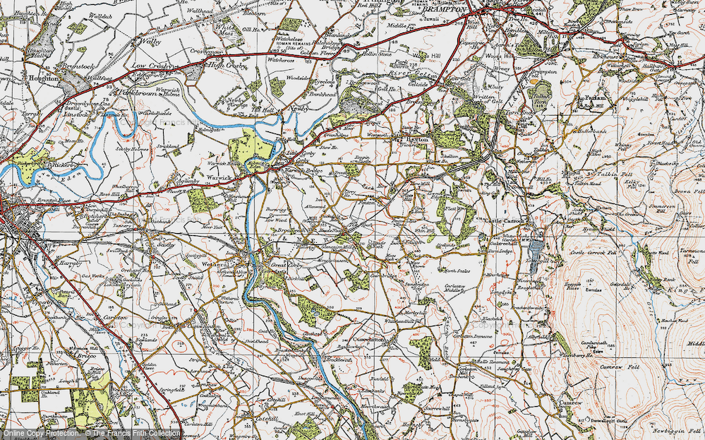 Old Map of Allenwood, 1925 in 1925