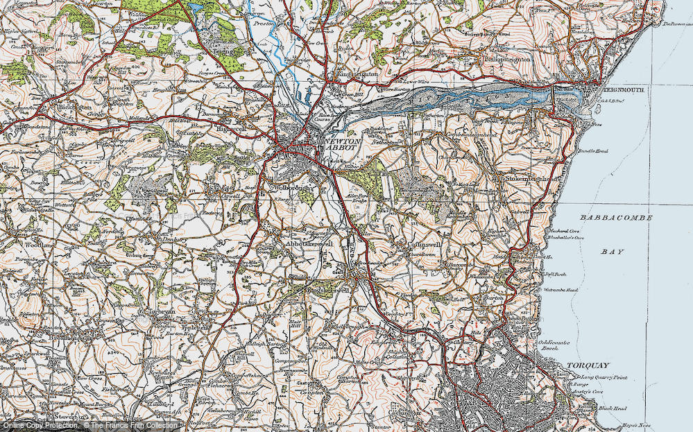 Old Map of Aller Park, 1919 in 1919
