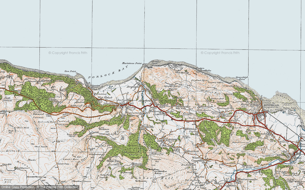 Old Map of Historic Map covering Western Brockholes in 1919