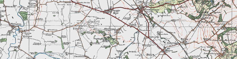 Old map of Allerthorpe in 1924