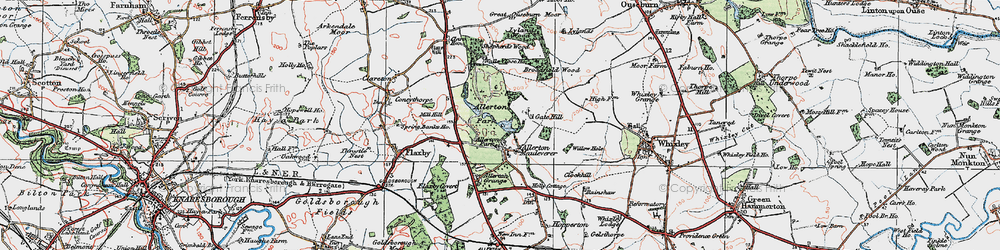 Old map of Allerton Grange in 1925