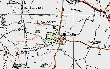 Old map of Willowtops Ho in 1921