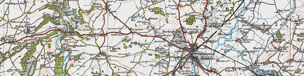 Old map of Allington Bar in 1919