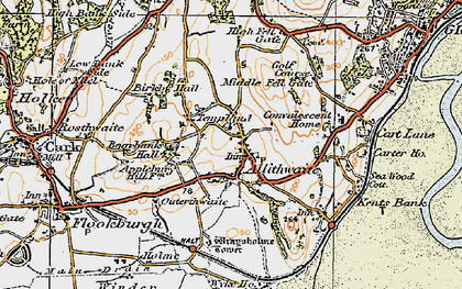 Old map of Allithwaite in 1925
