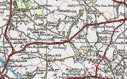 Old map of Tirlasgoch in 1924